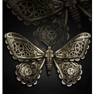 Steampunk Haarspange "Mechanical Moth"
