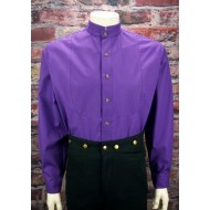 Violettes Hemd mit Stehkragen